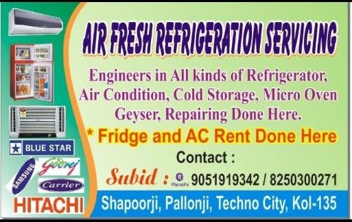AIR FRESH REFRIGERATION SERVICING