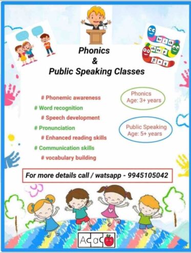 Phonics and Public Speaking Classes