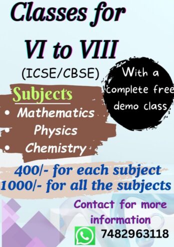 Classes For VI to VIII