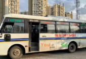 White AC BUS SERVICE