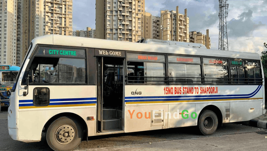 White AC BUS SERVICE