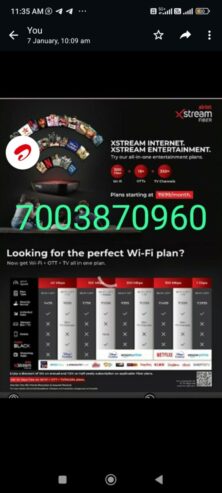 Airtel Xstream fiber and Airtel 4 K setubox