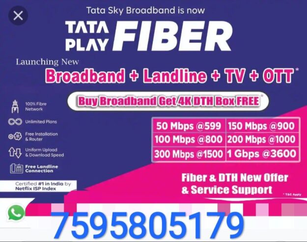 Tataplay and tataplay fiber