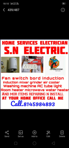 Home services electrician n repairing