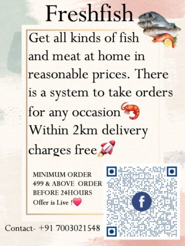 Get all kind of fresh fish and meat at your door step