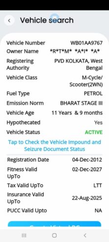 Driving licence new 2w